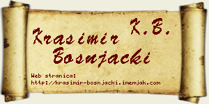 Krasimir Bošnjački vizit kartica